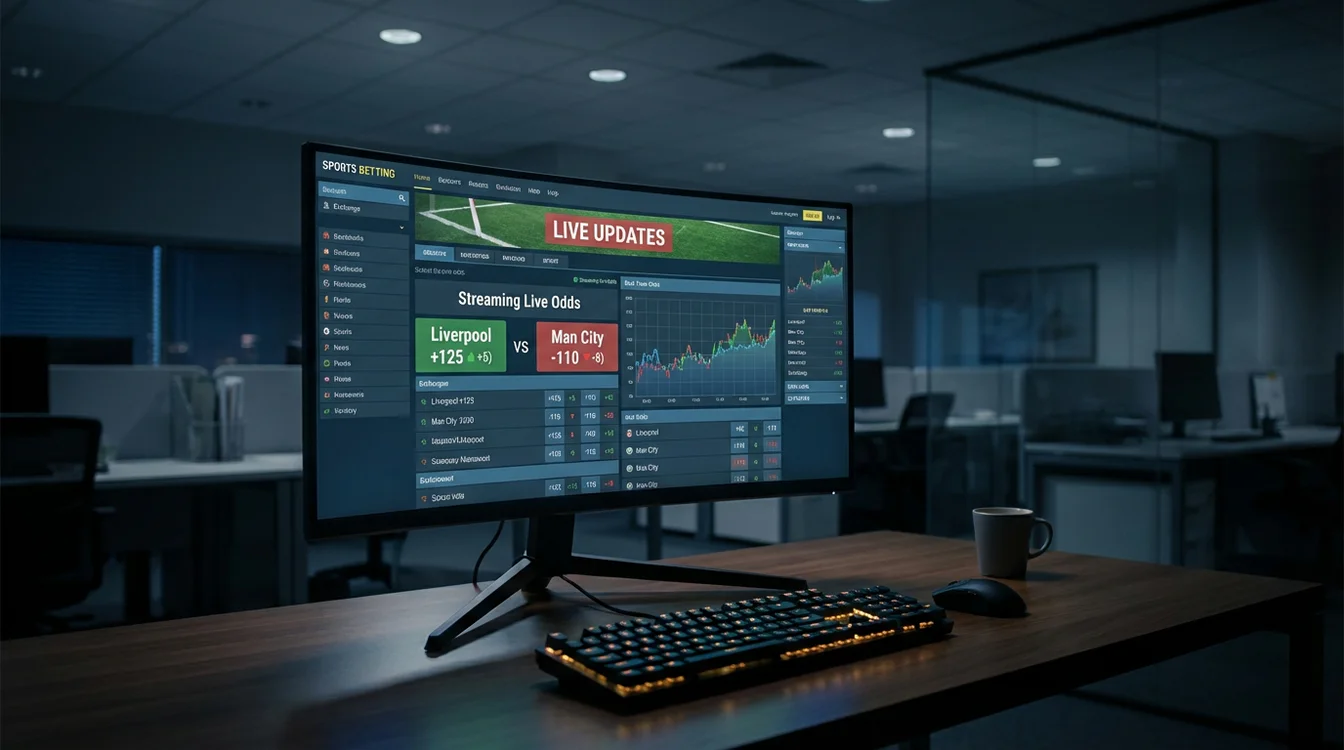 Ecr&atilde; de computador mostrando odds de apostas em tempo real