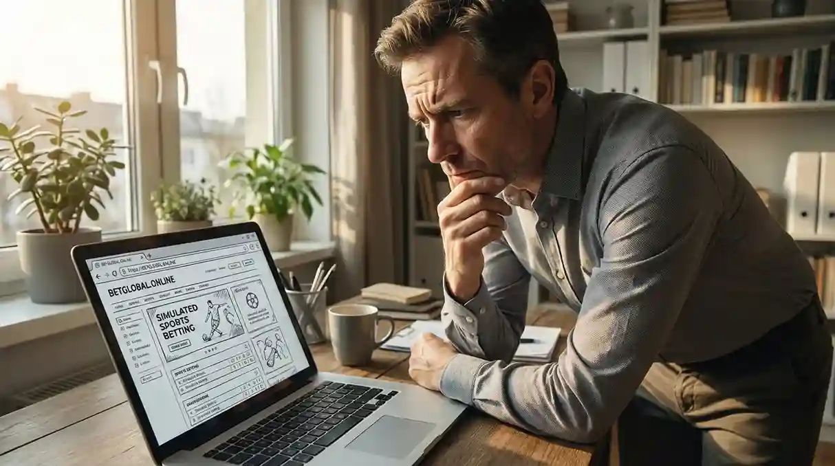 Pessoa a analisar website suspeito no computador