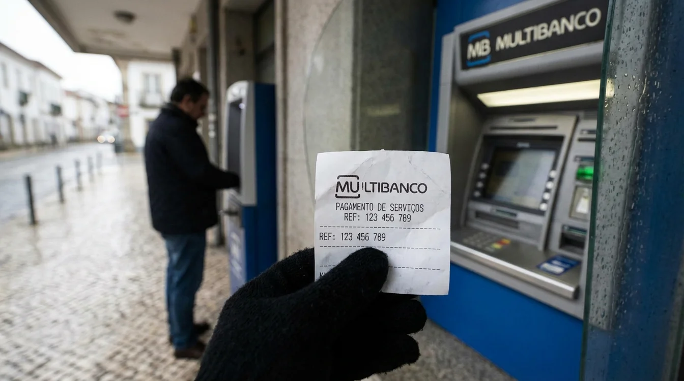 Tal&atilde;o de pagamento Multibanco com refer&ecirc;ncia banc&aacute;ria