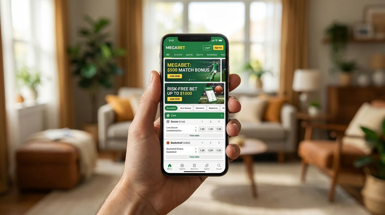 Telem&oacute;vel com aplica&ccedil;&atilde;o de apostas mostrando promo&ccedil;&otilde;es