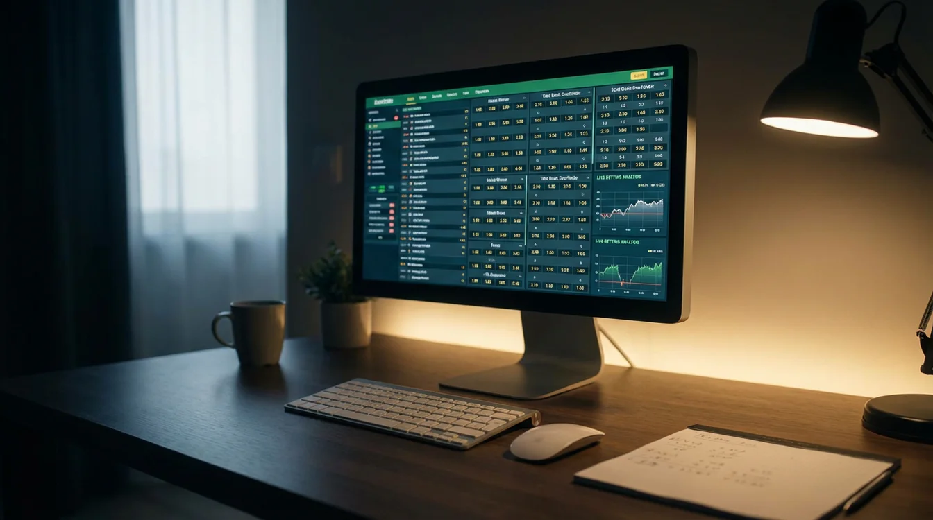 Ecr&atilde; de computador mostrando odds de apostas desportivas