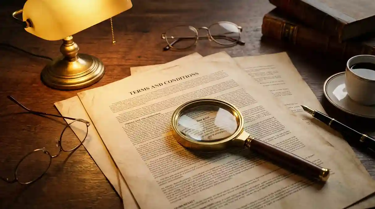 Documento com termos e condi&ccedil;&otilde;es detalhados